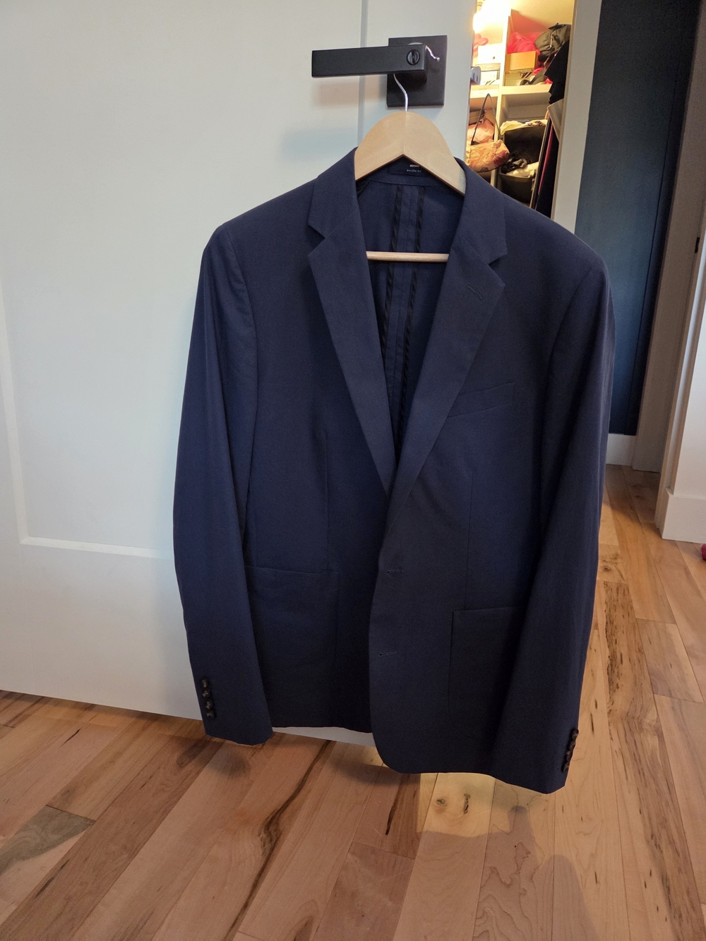 Hardy Amies Dark Navy Single-Breasted Sport Coat